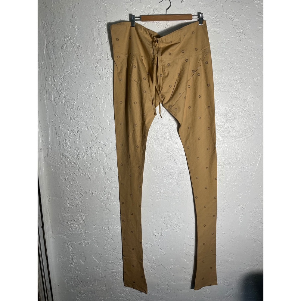 Max Indian Churidar Pants Cotton Extra Long Ankle Leggings Beige Small